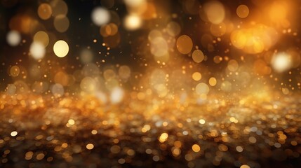 lights grunge background gold glitter generative ai