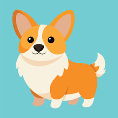 corgi dog cartoon animal illustration