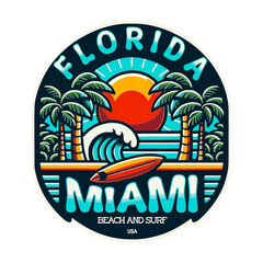 Florida miami surf - tshirt design