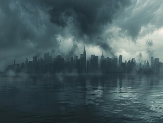 A dark and stormy city.