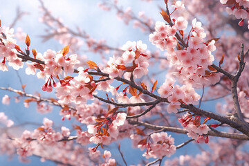 Obraz premium Branch with sakura blossoms.Cherry blossoms.