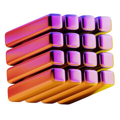 3D Abstract Chromatic Glossy Y2k