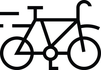 bicycle icon. Thin linear style design isolated on white background