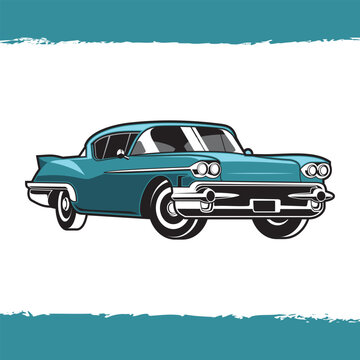 Fully editable classic car vector