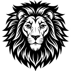lion head silhouette vector illustration svg file