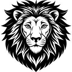 lion head silhouette vector illustration svg file