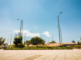 Bosa foundation square at noon in the south of Bogotá – Colombia