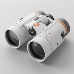 Futuristic White Binoculars