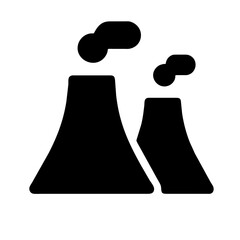 Pollution icon vector graphics element silhouette sign symbol illustration on a Transparent Background