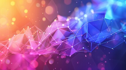 Abstract low poly mesh background design