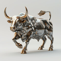 A Bull Sculpture, Symbol of Prosperity