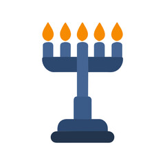 Obraz premium Menorah icon vector graphics element silhouette sign symbol illustration