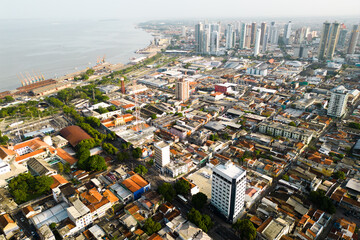 Aerial View of Belem City in North of Brazil