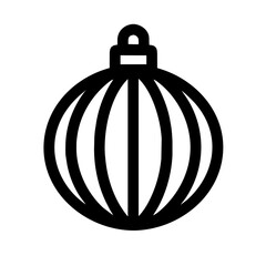 Christmas Ornaments icon vector graphics element silhouette sign symbol illustration on a Transparent Background