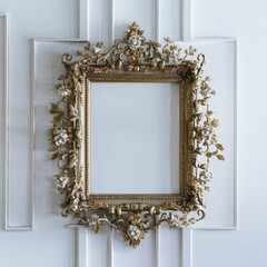 Decorative vintage empty frame border. Generative AI
