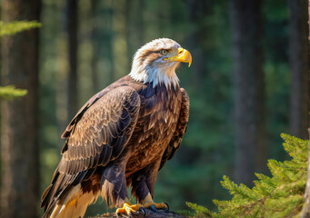 Obraz premium Close up of an eagle behind in nature
