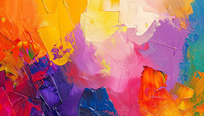 Abstract colorful backgrounds vibrant colors textured brush strokes painting abstraction with vivid reds, yellows, blues, greens, purple, pinks, oranges, puroblins, pion faisal, and violet hues