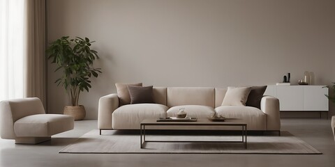 Serene Minimalist Living Space with Elegant Simplicity / Espa&ccedil;o de Vida Minimalista Sereno com Simplicidade Elegante