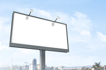Advertising Outdoor Blank Billboard in the City