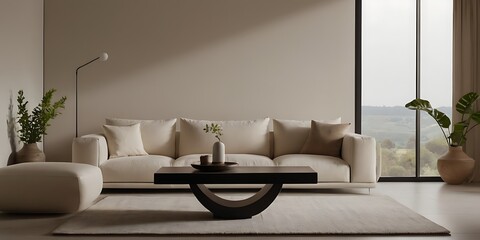 Serene Minimalist Living Space with Elegant Simplicity / Espa&ccedil;o de Vida Minimalista Sereno com Simplicidade Elegante