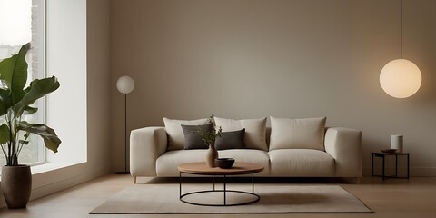 Serene Minimalist Living Space with Elegant Simplicity / Espa&ccedil;o de Vida Minimalista Sereno com Simplicidade Elegante