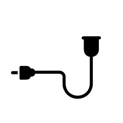 Smart Plug single icon vector graphics element silhouette sign symbol illustration on a Transparent Background