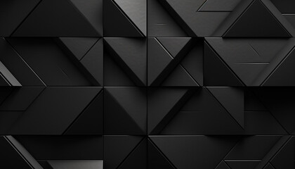 Futuristic High Tech dark background with a triagular shape design background. AI-Generated Image