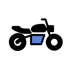 Motorcycle icon vector graphics element silhouette transportation sign symbol illustration on a Transparent Background