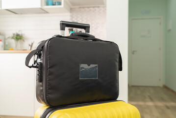Travel Document Organizer with Charging Port in Bag