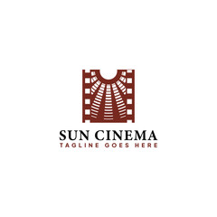 Sun cinema business identity creative logo design