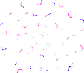 Celebration vector banner background with pink and purple winding confetti, anniversary, greeting with fun explosion - 788561276