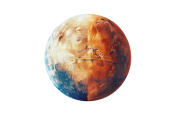 atmosphere with half Venus planet of solar system
isolated on white background