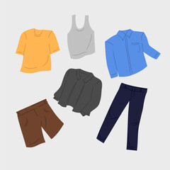 set of men clothes
