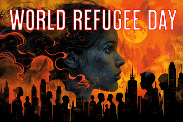 World Refugee Day Poster Design Generative AI