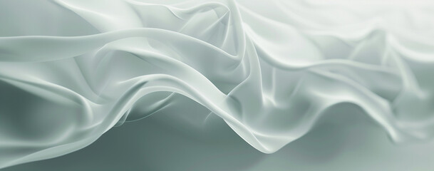 Obraz premium Abstrakter weißer Hintergrund mit weichen Wellen und unscharfen Kanten.