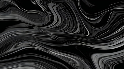 Black and white Swirl of wavy water texture marble background