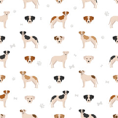 Bull Arab seamless pattern. Different coat colors and poses set - 788568297