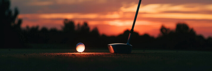 Sunset Golf Session on the Green - Serene Evening Tee Off