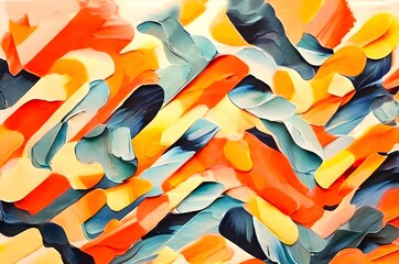  Abstract painting pattern water colors