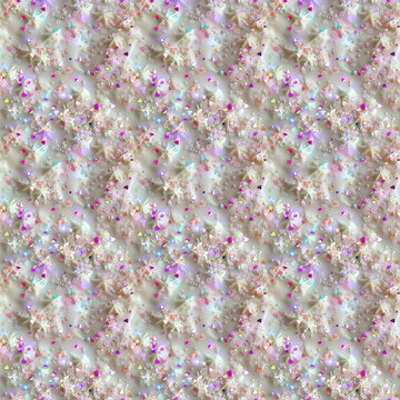 sprinkles on holographic icing background, repeatable seamless background tile, y2k shimmery theme
