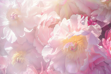 Pastel Peony Bliss: Delicate Floral Softness in Spring Bloom