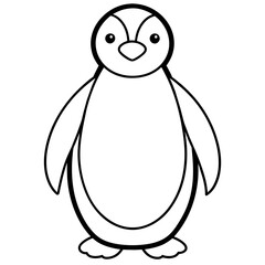 penguin illustration mascot,penguin silhouette,penguin vector,icon,svg,characters,Holiday t shirt,black penguin drawn trendy logo Vector illustration,penguin line art on a white background