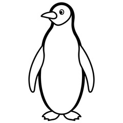 penguin illustration mascot,penguin silhouette,penguin vector,icon,svg,characters,Holiday t shirt,black penguin drawn trendy logo Vector illustration,penguin line art on a white background
