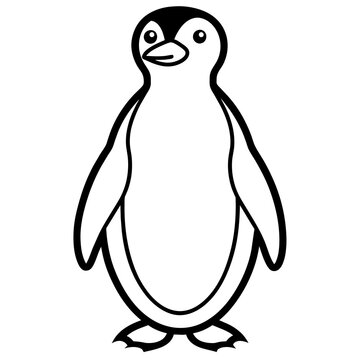 penguin illustration mascot,penguin silhouette,penguin vector,icon,svg,characters,Holiday t shirt,black penguin drawn trendy logo Vector illustration,penguin line art on a white background