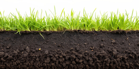 green grass in the ground