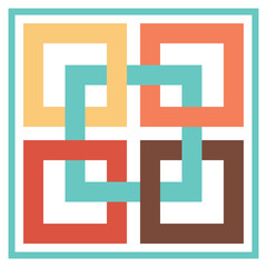 Retro seamless pattern background geometric shapes lines classic modern design