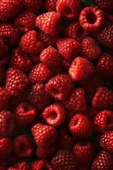 Detailed view of ripe raspberries, perfect for food and nutrition concepts