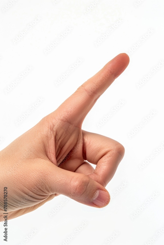 Aufkleber a person's hand pointing at something, useful for indicating direction or highlighting an object