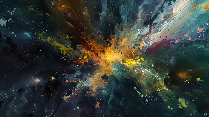 Fractured Shards Of Reality Splintering And Reforming In An Endless Cycle Of Creation And Destruction, Painting The Cosmos With Strokes Of Chaos And Order