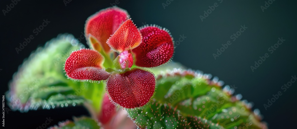 Canvas Prints Close-up photograph of the plant Episcia cupreata.